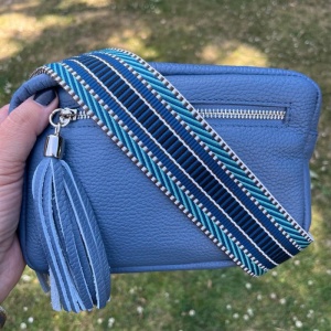 SILVER HARDWARE Bag Strap - Aztec Blue